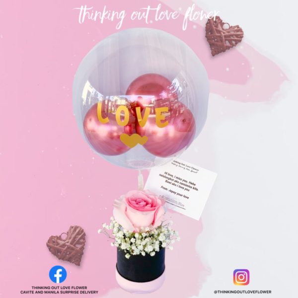 PINK One True Love with Luxe Balloon in a Box