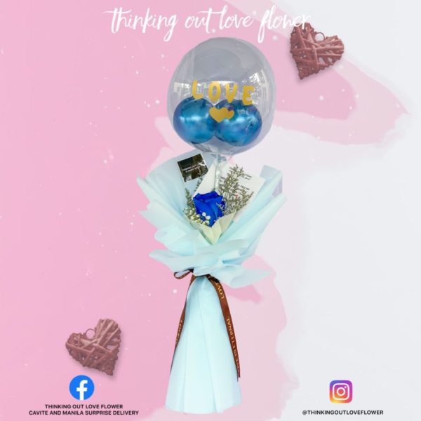 BLUE One True Love with Luxe Balloon - Image 7
