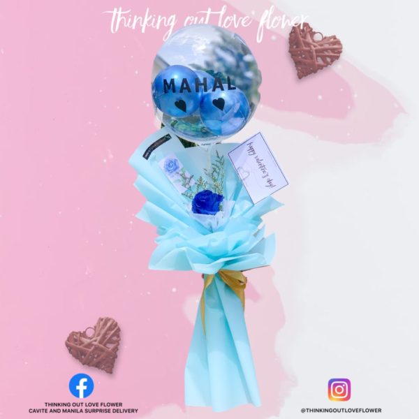 BLUE One True Love with Luxe Balloon - Image 6