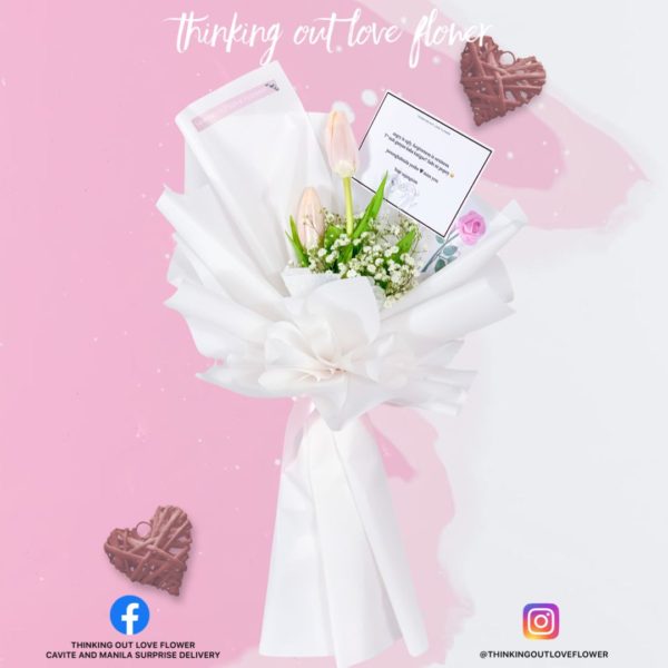 Peach "SWEET LOVE" Tulips Bouquet - Image 3